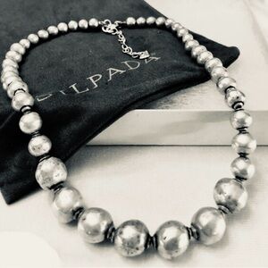 Silpada Silver Beaded Necklace